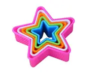 5Pcs Fondant Cake Cookie Sugarcraft Cutters Decorating Molds Tool Set Kitchen Supplies - Star