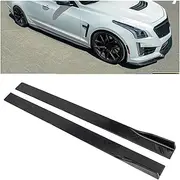 2M Side Skirt Extension Kit Universal Compatible for Cadillac XTS ATS-V CTS-V 2000-2022 Apron Splitters Lip Winglet Car Accessories(Black)
