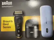 New Braun Series 9 Sport + Electric Rechargeable Shaver 9350CC with Powercase