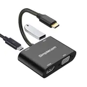 Simplecom DA440 4-in-1 USB-C Multiport Adapter with Power Delivery
