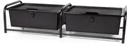 Richards Homewares 9500442 Metal Frame Underbed Storage with Lids, Black, 2-Drawer