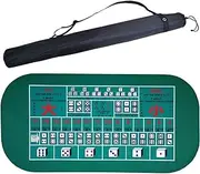 TX GIRL Craps Layouts Casino Texas Hold'em Poker Table Mat 1.2 * 0.6m Suede Rubber Square Green Poker Layouts Family Party Game Table Cloth with Shoulder Bag (Size : 1.2 * 0.6m)