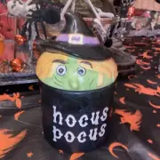 Eccolo world TravelerCeramic Hocus Pokus Witch Lid Halloween Kitchen Decor