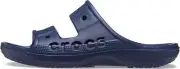 Crocs Unisex Baya Two-Strap Slide Sandals - Navy