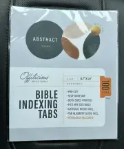 OFFILICIOUS 100 Soft-Touch, Gold-Foiled, Laminated Bible Tabs for Bible Study