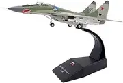 Replica Pre-Build Aircraf Scale Aircraft Model1:100 for Russian Air Force MiG-29 Die-cast Metal Alloy Model Airplane Aviation Enthusiasts, Desktop Display Decoration Collection Gift Display