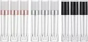 FOMIYES 9Pcs Empty Lip Gloss Tubes - 5ml Clear Refillable Plastic Containers with Wands for Diy Makeup, Travel, and Daily Use