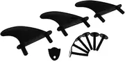 3Pcs Soft Top Surfboard Fins Surf Board Fin Screws Thruster Fins with Screw for Cruiser Deck