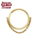 F136 Titanium Piercing Septum Zircon Ear Tragus Cartilage Nose Rings Daith Helix