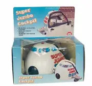 Super Jumbo Cockpit Airplane toy vtg nib box Japan plane jet Ever Sparkle BMC3