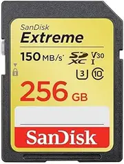 SANDISK - CARDS Extreme Plus 256GB SDHC Memory Card 190MB/S 130MB/S UHS-I Class
