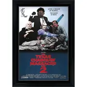 Bob Elmore The Texas Chainsaw Massacre Part 2 Signed Movie Poster Framed