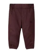 logo-embroidered twill track pants 24M,12M Red