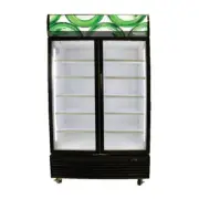 Bromic GM1000LB LED ECO Black Glass Door Chiller w/Lightbox - 1000 Litre