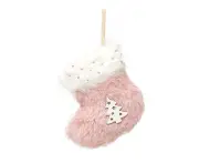 Christmas Stockings Plush Hanging Stockings Christmas Holiday Stockings for Family Holiday Xmas Party Decorations Pink