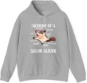 [Generic] Anatomy of A Sugar Glider Funny Cute Sugar Glider Gift ds015 T-Shirt