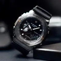 在飛比找momo購物網優惠-【CASIO 卡西歐】G-SHOCK 百搭酷黑時尚 金屬錶殼