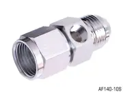 AEROFLOW STRAIGHT FEMALE TO MALE WITH 1/8" PORT -10AN BLACK FINISH AF140-10S