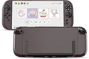 GeekShare Hard Case Compatible with Switch 2 (2025), Anti-Scratch Dockable Protective Cover for Switch 2 with Detachable Joy Con, Crystal Pink