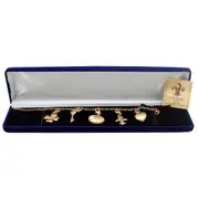 Lys Bleu 5 Charms Bracelet