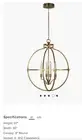Chapman & Myers Lexie 30” Polished Nickel Globe Lantern Chandelier