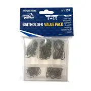 Jarvis Walker Bronzed Hooks Baitholder Value Pack 150 QTY ✅ Free Postage ✅