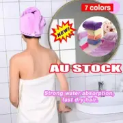 Quick Dry Hair Towel Drying Turban Bath Towel Head Wrap Fast Hat Spa Cap Soft JQ
