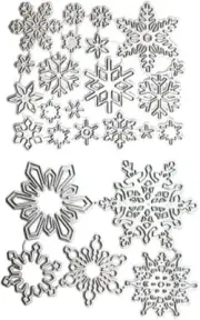 25 PCS Snowflake Dies Christmas Die Cuts for Card Making Metal Cutting Dies...