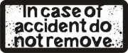 3 - In Case Of Accident Hard Hat Biker Helmet Sticker Bs344 3