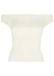 Gimaguas Avenue Cropped Knitted top - White - L (UK14 / L) L (UK14 / L)