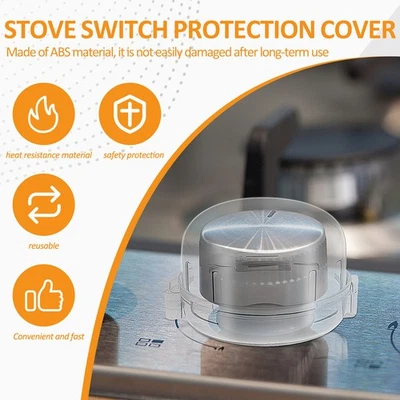 Stove Gas Knob Covers Easy to Use Gas Stove Knob Protector for Kitchens qinaN