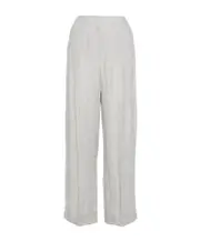 Emporio Armani Pleated Turn-Up Hem Trousers IT42 Grey