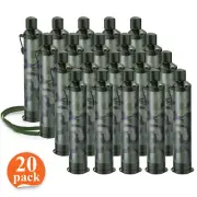 20*Ultrafiltration UF Water Filter Straw 5000L,4-Stage Fits Bottle&Hydration Bag