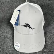 Tommy Bahama Trucker Hat Tip Your Cap Marlin Logo Gray White Men’s One Size