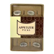 NEW Thirstystone Silver Appetizer Fondue Picks - Eat Drink Be Merry - Set of 4