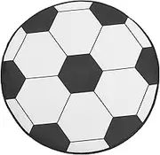 ERINGOGO Soccer Field Rug Round Football Carpet for Living Room Bedroom Floor Protection Mat Chair Mat