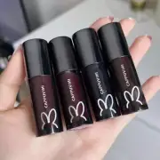 Black Tube Lip Oil Glossy Milk Tea Color Lip Gloss Fades Lip Lines Long Lasting