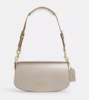 ☂️Coach Andrea☄️SMALL☄️Shoulder Bag novelty leather/Gold/Light Champagne CW023