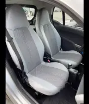 CAR SEAT COVERS (2 pcs) | Made for SMART | Gray Leatherette with Gray-Black Net (for: Smart)