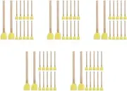 5sets Round Boys and Girls' Painting Sponges Art Sponge Brush Set Soft Sponges for Crafts Art Classes 30pc*5