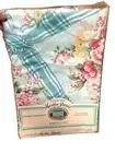 Vtg Martha Stewart Tablecloth Oval Willow Pond Garden NWT 52”x70”Floral Teal NOS