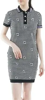 [Fila] 753441 Women's Golf Dress, Plaid Pattern, Lightweight Knit Dress