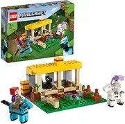 LEGO 21171 Minecraft The Horse Stable Farm Toy with Skeleton Horseman Figure, Toys for Kids 8+ Years Old