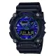 CASIO 卡西歐 GA-900VB-1A / G-SHOCK 虛擬科幻設計雙顯腕錶 / 科幻藍 49.5mm