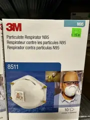 3M 8511 N95 Protective Disposable Face Mask Cover NIOSH Respirator 10 PACK NEW