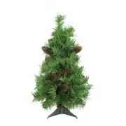 Northlight 2' x 17" Dakota Red Pine Full Artificial Christmas Tree Pine Cones