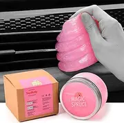 ToysButty Car Cleaning Gel Kit for Car interior, High End Strawberry Scented Cleaning Putty in Classy Jar, Detailing Cleaning Gel Universal Dust Cleaner, For Keyboard, Car cleaning Supplies