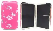 Women's Kid's Credit ID Card Case Holder Slim Thin Business Wallet Pink/White