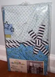 LAMBS & IVY ZOOTOPIA DIAPER STACKER BLUE WHITE STRIPES DOTS STARS NEW