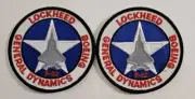 2 Vintage F-22 LOCKHEED Boeing General Dynamics 3.5” Iron On Patch Jet Plane